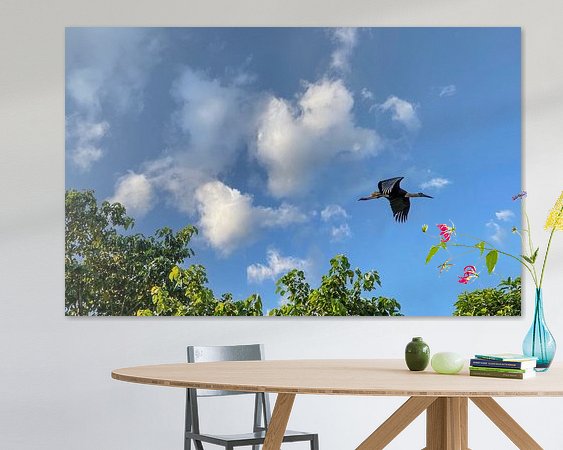 Voorbeeld van het werk in een kamer