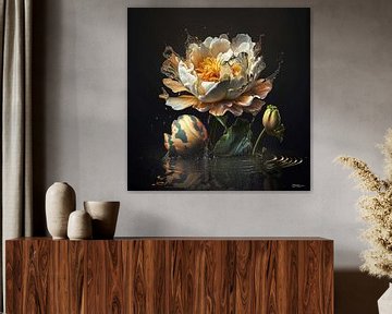 bloemen met water van Gelissen Artworks