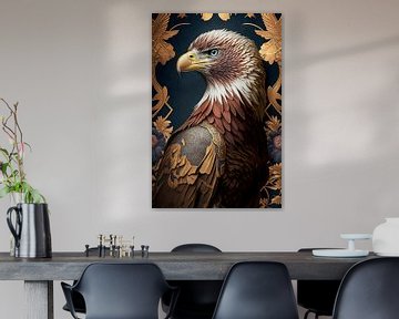 Klassiek portret van een American Eagle van Vlindertuin Art