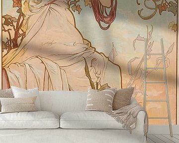 Les Saisons 4 (1896) von Alphonse Mucha von Peter Balan