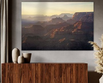 Zonsondergang bij de Grand Canyon van Martin Podt