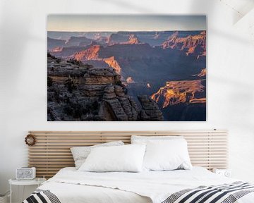 Genieten van de zonsondergang bij de Grand Canyon van Martin Podt