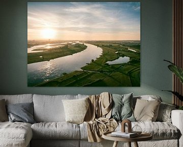 Zonsopgang over de IJssel in de IJsseldelta tijdens een herfstochtend van Sjoerd van der Wal Fotografie