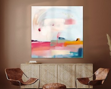 Modern abstract pastel lente van Studio Allee