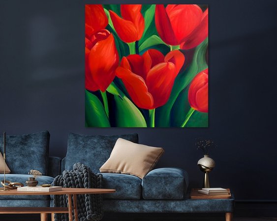 Voorbeeld van het werk in een kamer