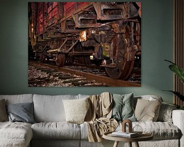Untergestell eines Güterwagens Gare du Hombourg von Rob Boon