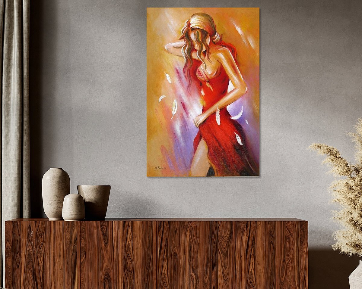 Voorbeeld van het werk in een kamer