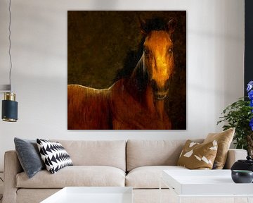 Painted horse portrait by Arjen Roos