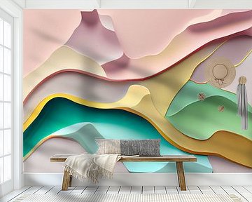 Pastel abstract landscape by Bianca ter Riet