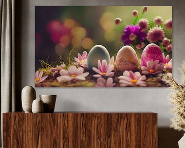 Paaseieren met bloemen illustratie van Animaflora PicsStock