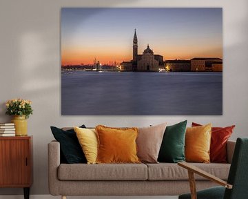 Venetië - San Giorgio Maggiore Kerk bij zonsopgang van t.ART