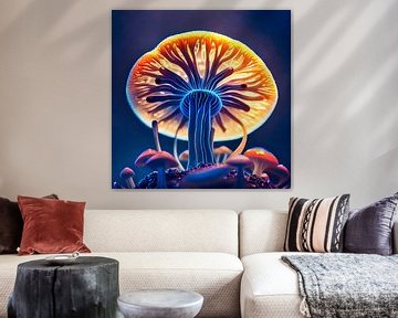 Organisme champignon des grands fonds sur Digital Art Nederland