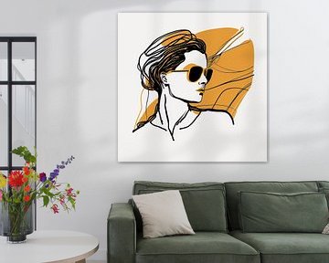 Woman with black sunglasses