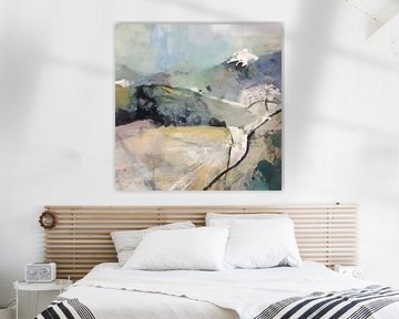 Abstract landscape in pastel colours by Studio Allee