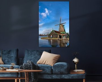 Windmill at Zaanse schans. by Floyd Angenent