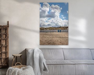 Hütten am Strand in Zeeland. von Floyd Angenent