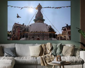 Boeddhistische stupa in Kathmandu. van Floyd Angenent