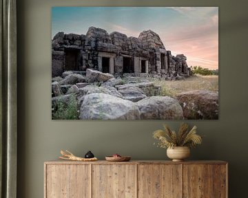 Stenen tempel in India. van Floyd Angenent