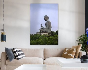 Buddha beeld in HongKong. van Floyd Angenent