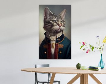 Portrait de chat du 19ème siècle sur But First Framing