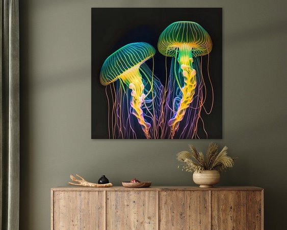 Voorbeeld van het werk in een kamer