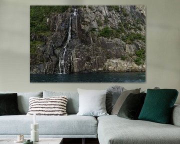 Hengjanefossen, waterfall on the Lysefjord by Anja B. Schäfer