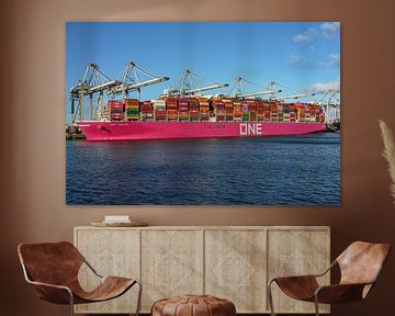 Container ship the ONE Tribute. by Jaap van den Berg