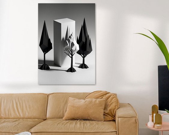 Voorbeeld van het werk in een kamer