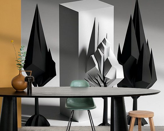 Voorbeeld van het werk in een kamer