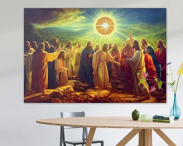 Schilderij Wederopstanding Jezus Christus Illustratie