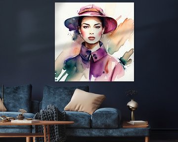 Watercolor Fashion Woman #2 by Chromatic Fusion Studio