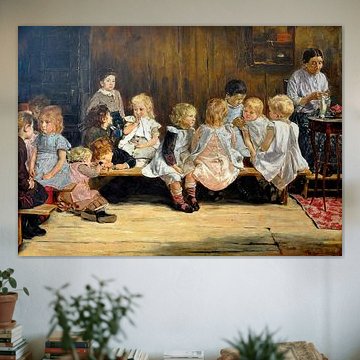 Kleinkinderschule in Amsterdam 1880, Max Liebermann (1847-1935)