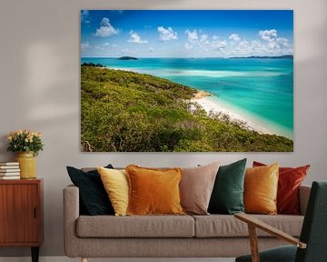 Whitehaven strand op de Whitsundays in Australië van Troy Wegman