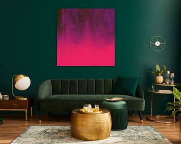 Modern abstract in neon roze en paars van Studio Allee