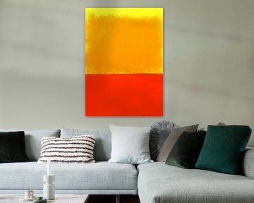 Moderner Abstrakt in Rot, Orange und Gelb. von Studio Allee