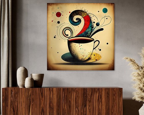 Voorbeeld van het werk in een kamer