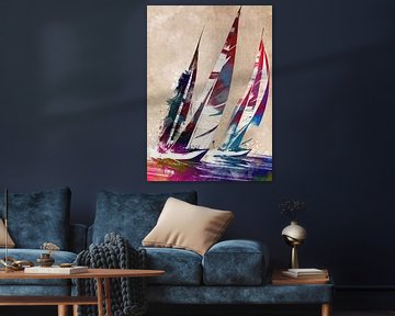 Sailing sport art #sailing by JBJart Justyna Jaszke