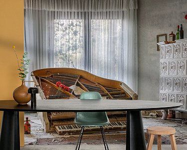 Voorbeeld van het werk in een kamer