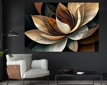 Lotus Flower Abstract III by Jacky