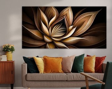 Lotus flower Abstract VI by Jacky