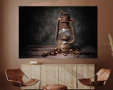 Still life old rusty lantern by Mariette Kranenburg