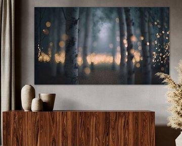 Glowing Birch Forest by Treechild