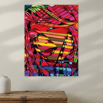 Een kleurrijke vrouw