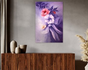Salutations florales en violet sur Marita Zacharias