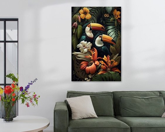 Voorbeeld van het werk in een kamer