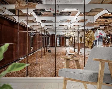 Voorbeeld van het werk in een kamer