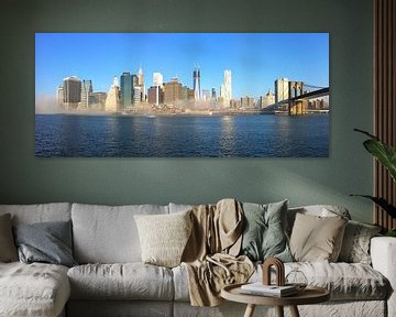 New York skyline Panorama mist van Mykon  Hendriks