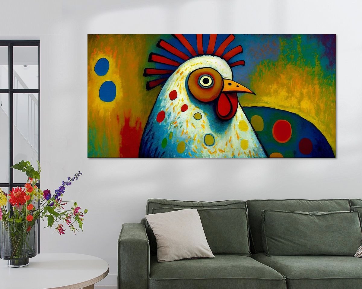 Voorbeeld van het werk in een kamer