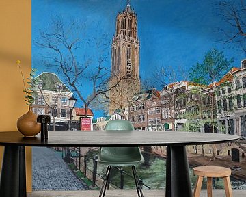 Utrecht, Dom tower, Oudegracht, Gaardbrug by Wouter Bisschop