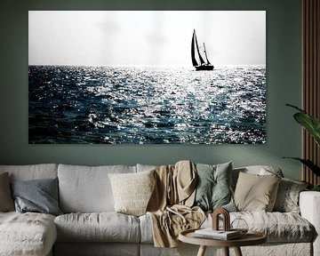 Sonne die sich im Wasser spiegelt von Jan van der Knaap